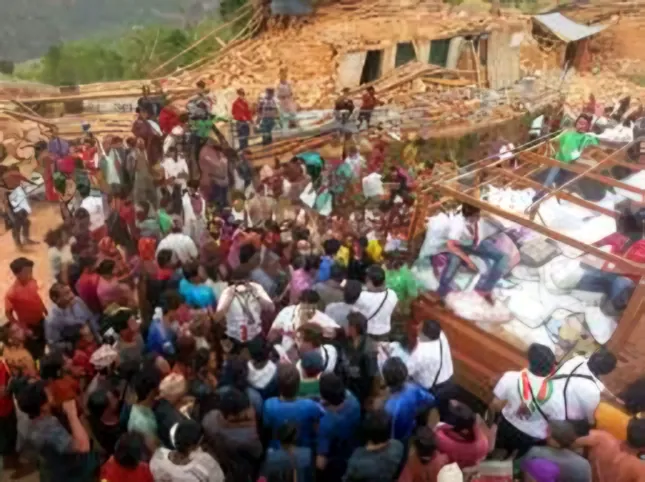 Nepal earthquake relief by Help & Support Foundation, 2015